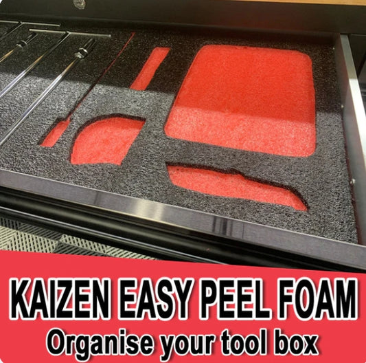 Gtools Kaizen Easy Peel Tool Foam (2 Pack) 36 in.*18 in. *30mm thickness in Black and Red