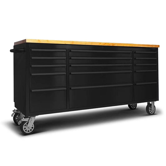 GTools GTC1815B-W Heavy Duty Black Coating Tool Chest With Drawers Tool Cabinet