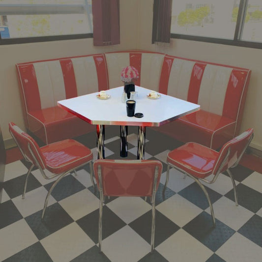 1950 Retro Cafe Corner Diner Table