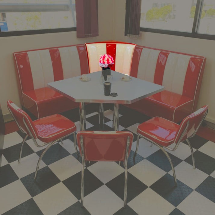 1950 Retro Cafe Corner Diner Sofa