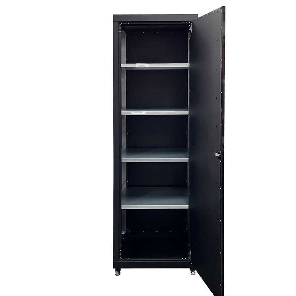 10 Feet Black Stainless Steel Tool Cabinet On Wheels With Wood Top