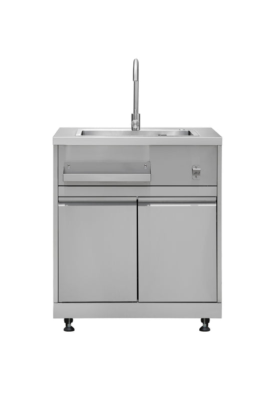 32 Inch Pro Style Modular Outdoor Kitchen Bar Center Sink Cabinet In Stainless Steel
