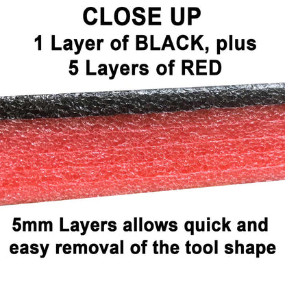 Gtools Kaizen Easy Peel Tool Foam (2 Pack) 36 in.*18 in. *30mm thickness in Black and Red
