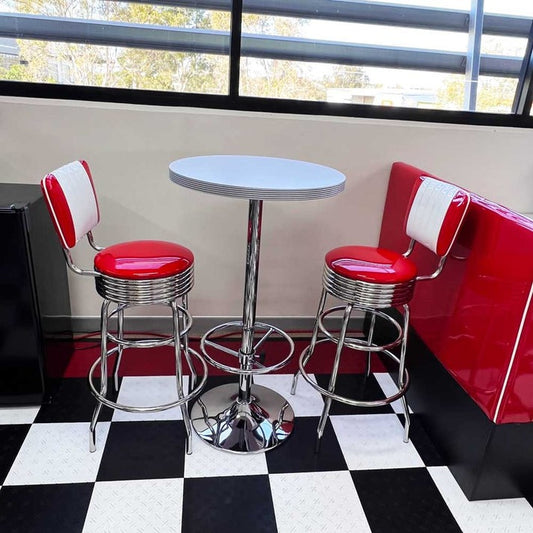 1950 Retro Cafe Diner Bar Stool & Table Set